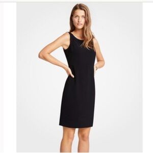 NWT ANN TAYLOR CLASSIC BLACK SHEATH DRESS - ELEGANT “AUDREY HEPBURN VIBE”